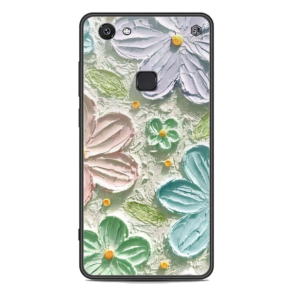 Floral Series Soft Phone Case - Premium Glass Case - Design 15 - Vivo V7