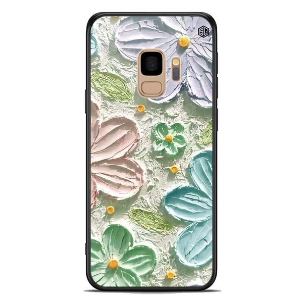 Floral Series Soft Phone Case - Premium Glass Case - Design 15 - Samsung Galaxy S9