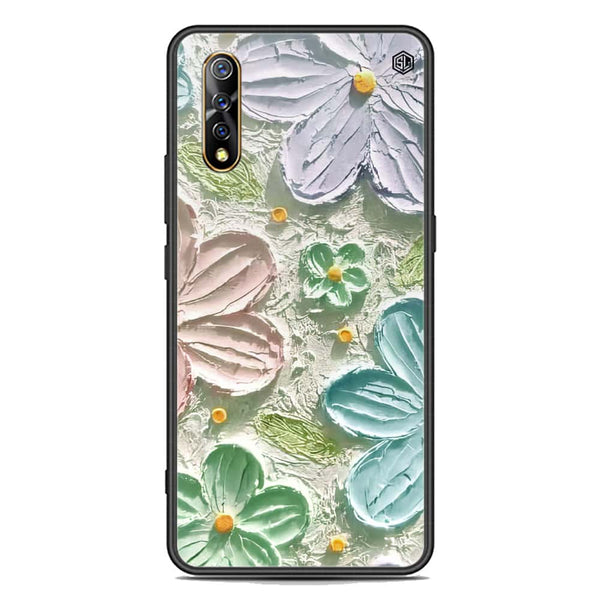 Floral Series Soft Phone Case - Premium Glass Case - Design 15 - Vivo S1