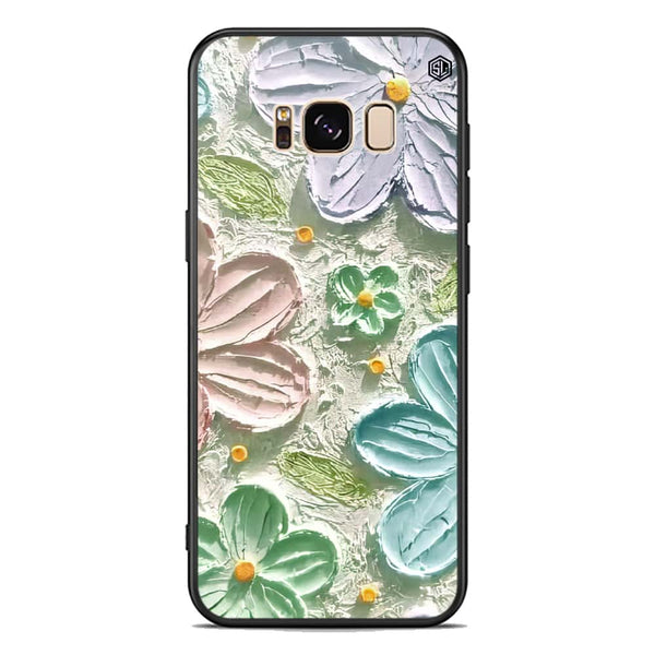 Floral Series Soft Phone Case - Premium Glass Case - Design 15 - Samsung Galaxy S8