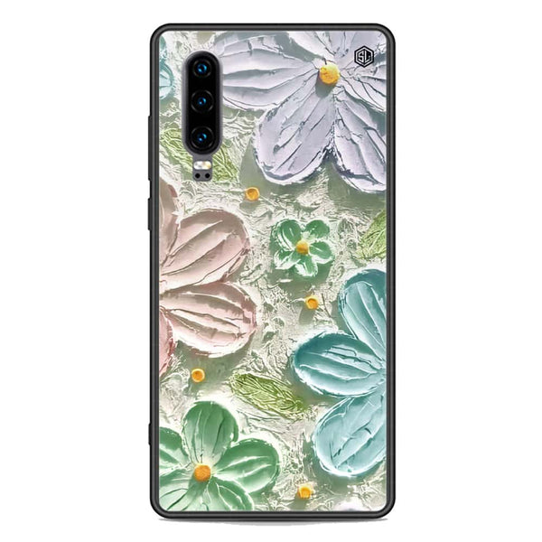 Floral Series Soft Phone Case - Premium Glass Case - Design 15 - Huawei P30