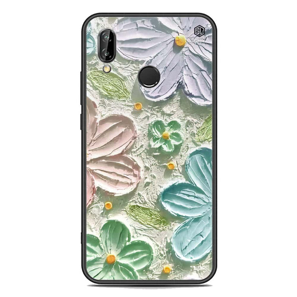 Floral Series Soft Phone Case - Premium Glass Case - Design 15 - Huawei P20 Lite