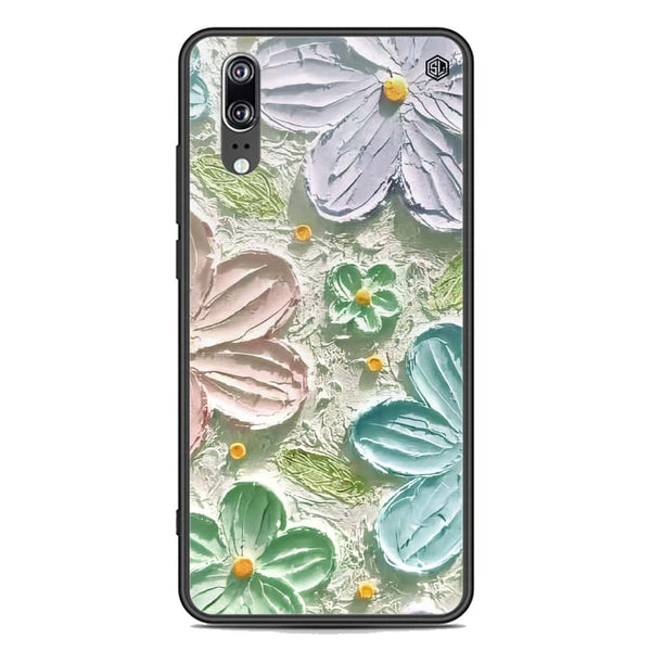 Floral Series Soft Phone Case - Premium Glass Case - Design 15 - Huawei P20