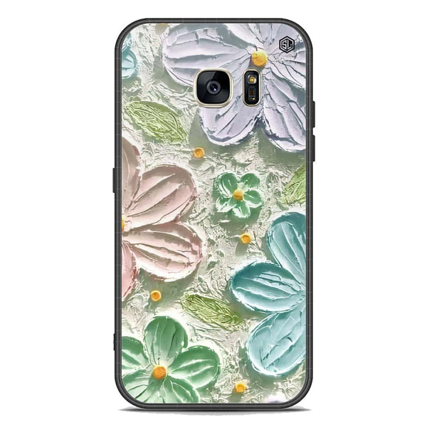 Floral Series Soft Phone Case - Premium Glass Case - Design 15 - Samsung Galaxy S7