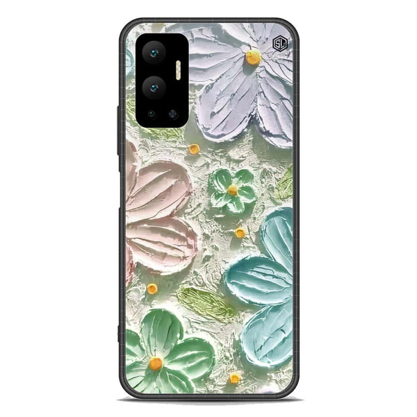 Floral Series Soft Phone Case - Premium Glass Case - Design 15 - Infinix Hot 12