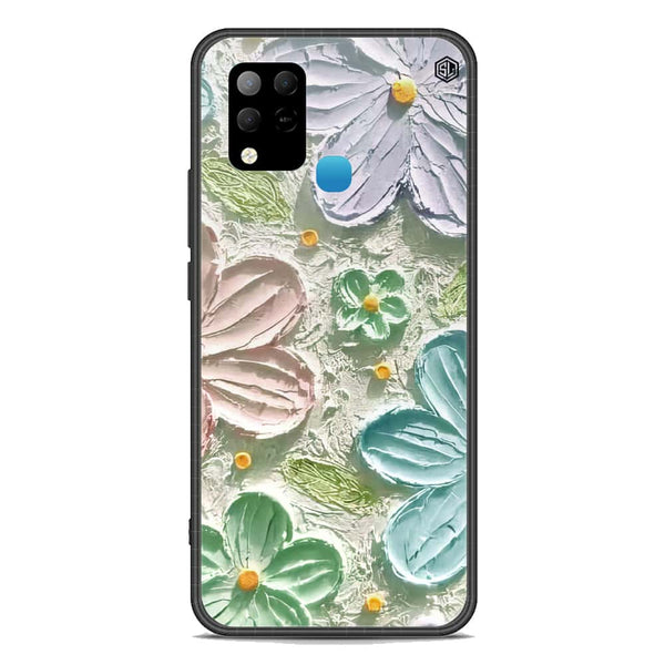 Floral Series Soft Phone Case - Premium Glass Case - Design 15 - Infinix Hot 10S