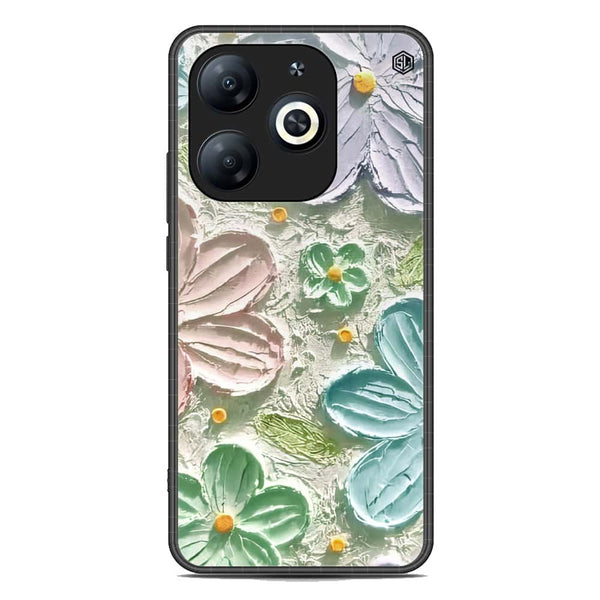 Floral Series Soft Phone Case - Premium Glass Case - Design 15 - Tecno Spark Go 2024