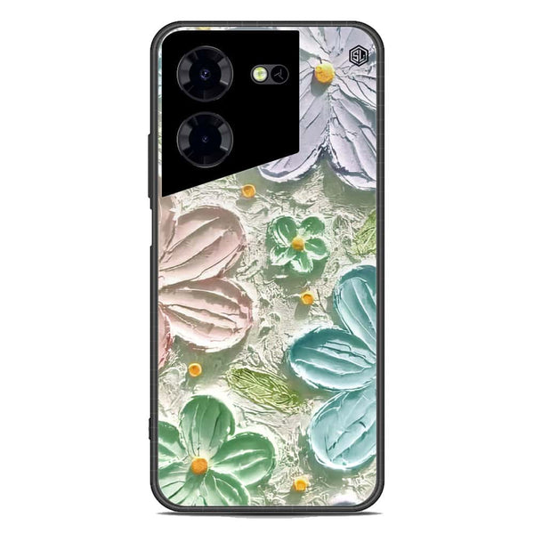 Floral Series Soft Phone Case - Premium Glass Case - Design 15 - Tecno Pova 5 Pro