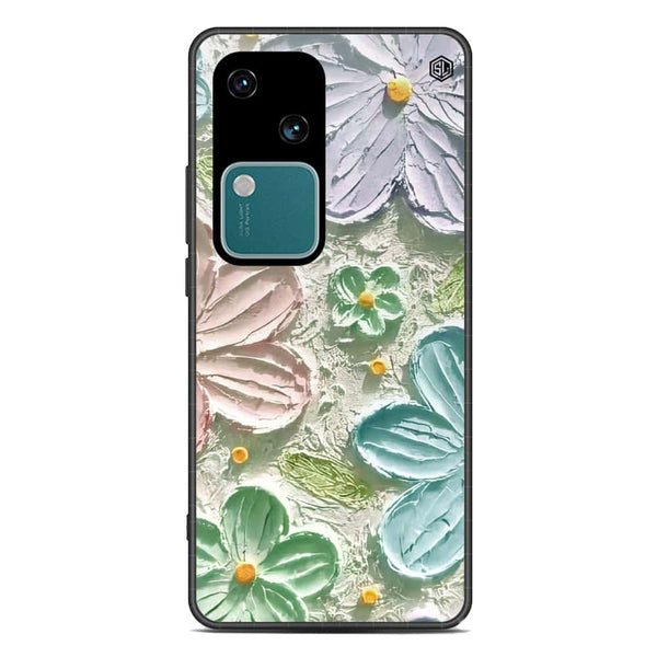 Floral Series Soft Phone Case - Premium Glass Case - Design 15 - Vivo V30