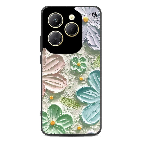 Floral Series Soft Phone Case - Premium Glass Case - Design 15 - Infinix Hot 40
