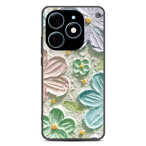 Floral Series Soft Phone Case - Premium Glass Case - Design 15 - Tecno Spark 20C