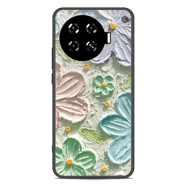 Floral Series Soft Phone Case - Premium Glass Case - Design 15 - Tecno Spark 20 Pro Plus