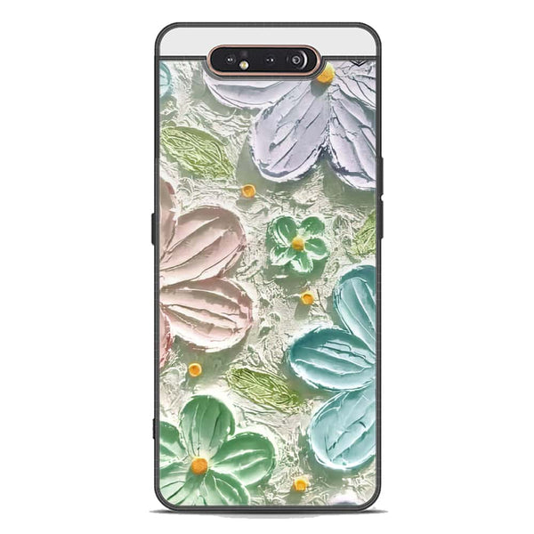 Floral Series Soft Phone Case - Premium Glass Case - Design 15 - Samsung Galaxy A80