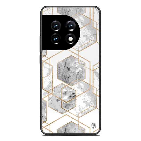 Stylish Marble Series Soft Phone Case - Premium Glass Case - Design 2 - OnePlus Ace 2 Pro