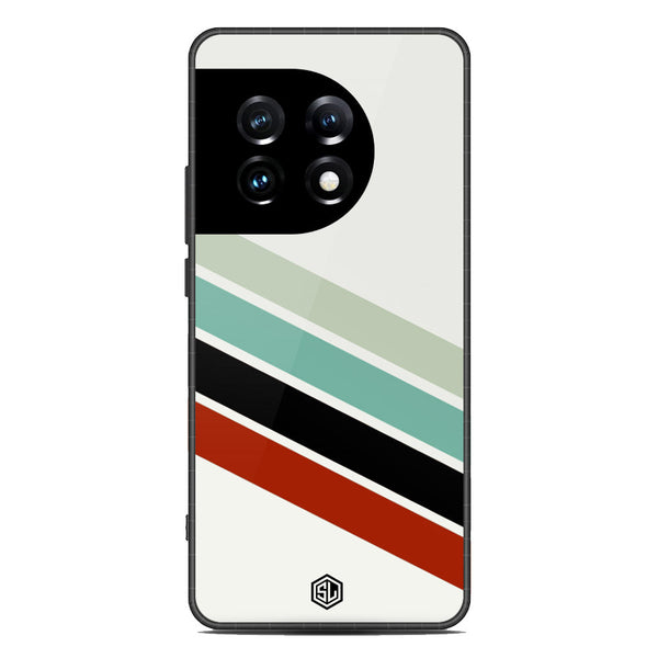 Retro Stripes Series Soft Phone Case - Premium Glass Case - Design 2 - OnePlus Ace 2 Pro