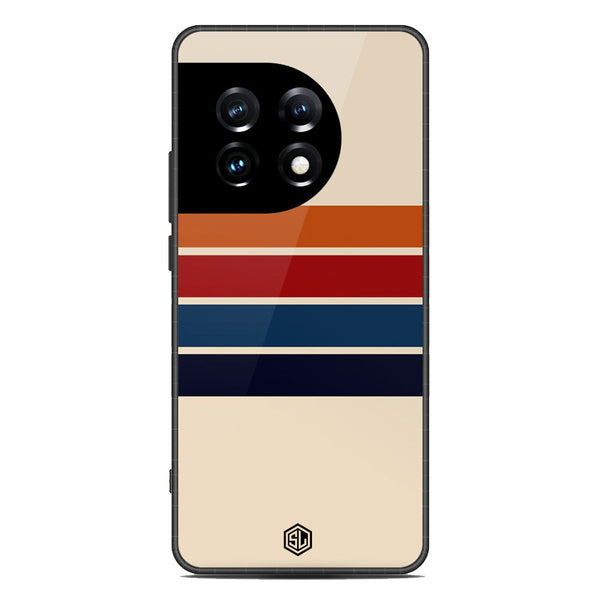 Retro Stripes Series Soft Phone Case - Premium Glass Case - Design 3 - OnePlus Ace 2 Pro