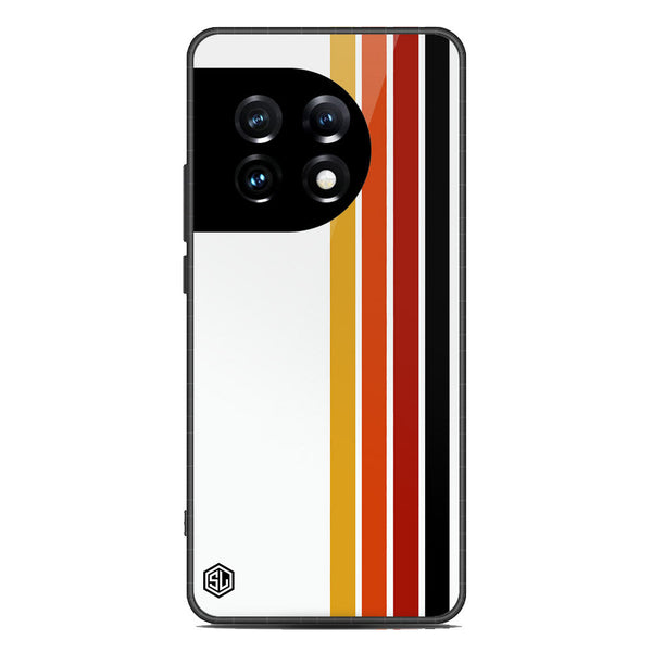 Retro Stripes Series Soft Phone Case - Premium Glass Case - Design 4 - OnePlus Ace 2 Pro