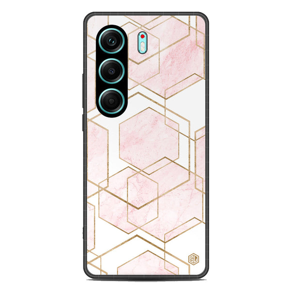 Stylish Marble Series Soft Phone Case - Metal Case - Design 3 - Tecno Camon 40