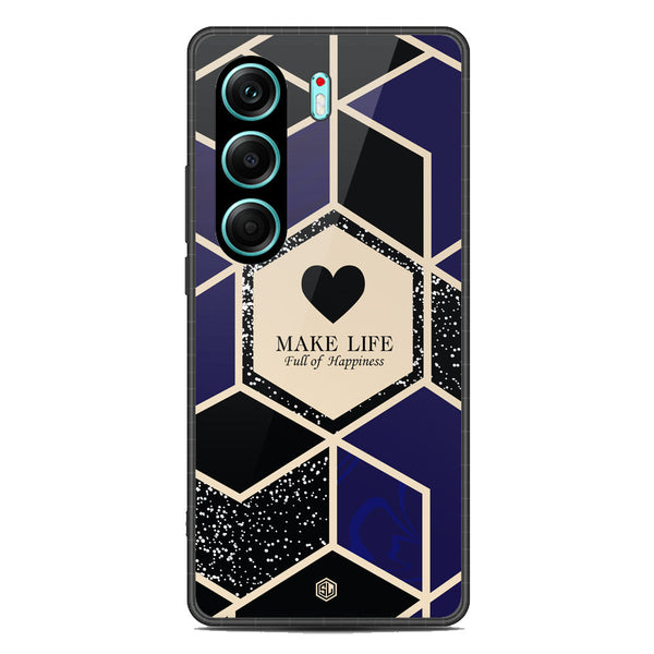 Happiness Series Soft Phone Case - Metal Case - Design 1 - Tecno Camon 40