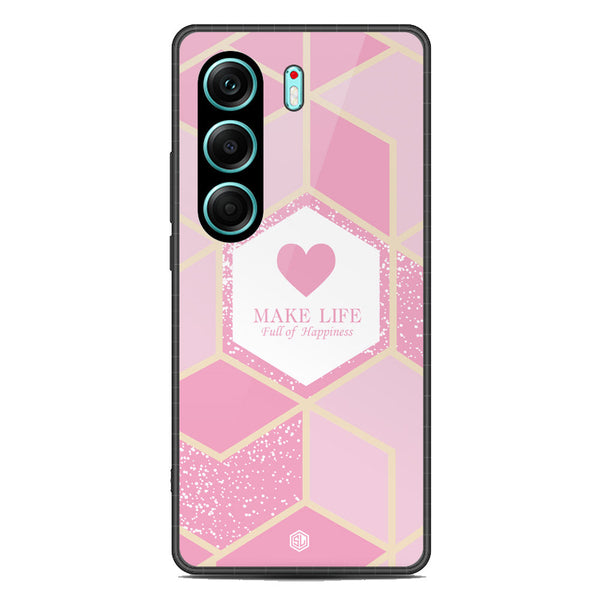 Happiness Series Soft Phone Case - Metal Case - Design 3 - Tecno Camon 40