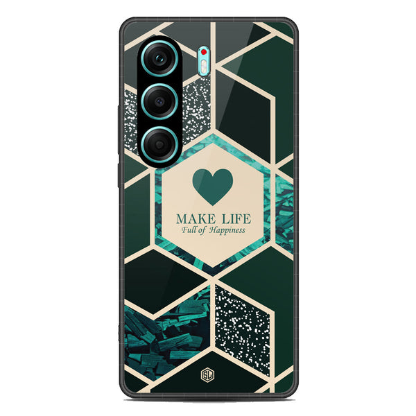 Happiness Series Soft Phone Case - Metal Case - Design 4 - Tecno Camon 40