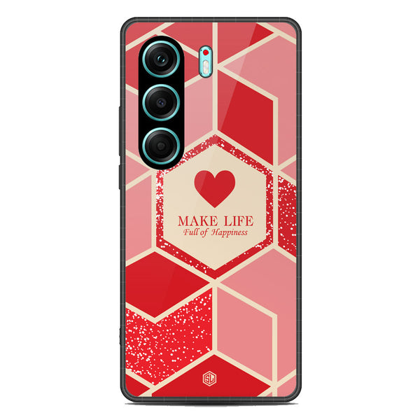 Happiness Series Soft Phone Case - Metal Case - Design 5 - Tecno Camon 40