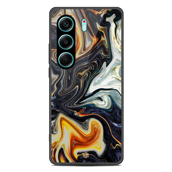 Marble Series Soft Phone Case - Metal Case - Design 1 - Tecno Camon 40