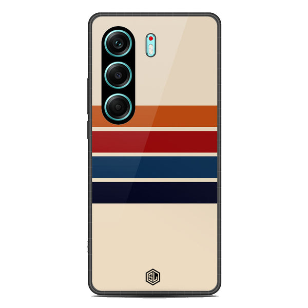 Retro Stripes Series Soft Phone Case - Metal Case - Design 3 - Tecno Camon 40 Pro