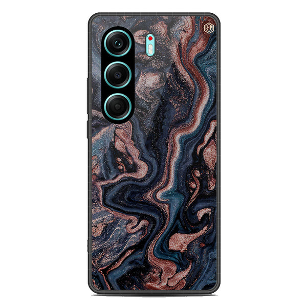 Marble Series Soft Phone Case - Metal Case - Design 4 - Tecno Camon 40 Pro