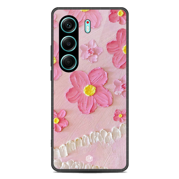 Floral Series Soft Phone Case - Metal Case - Design 2 - Tecno Camon 40