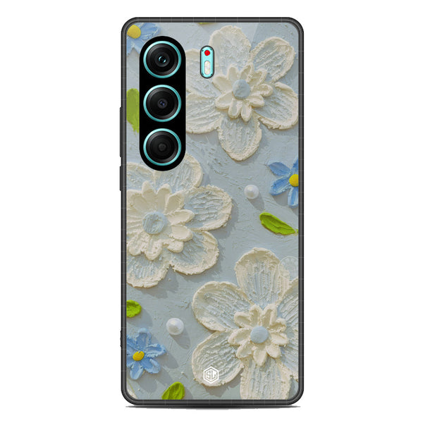 Floral Series Soft Phone Case - Metal Case - Design 3 - Tecno Camon 40 Pro