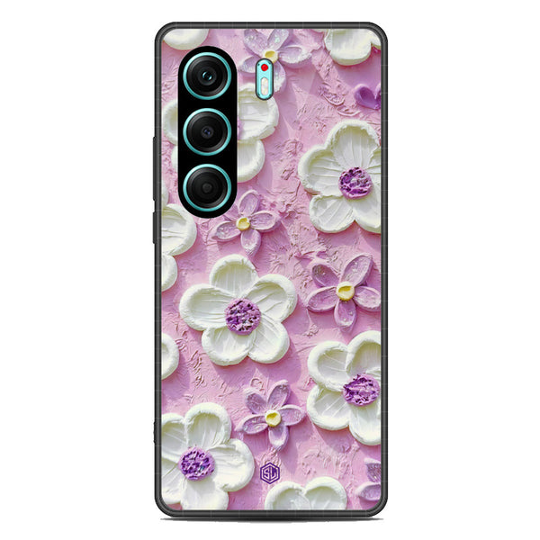 Floral Series Soft Phone Case - Metal Case - Design 4 - Tecno Camon 40