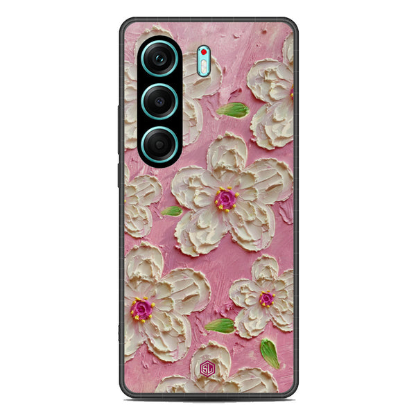 Floral Series Soft Phone Case - Metal Case - Design 5 - Tecno Camon 40