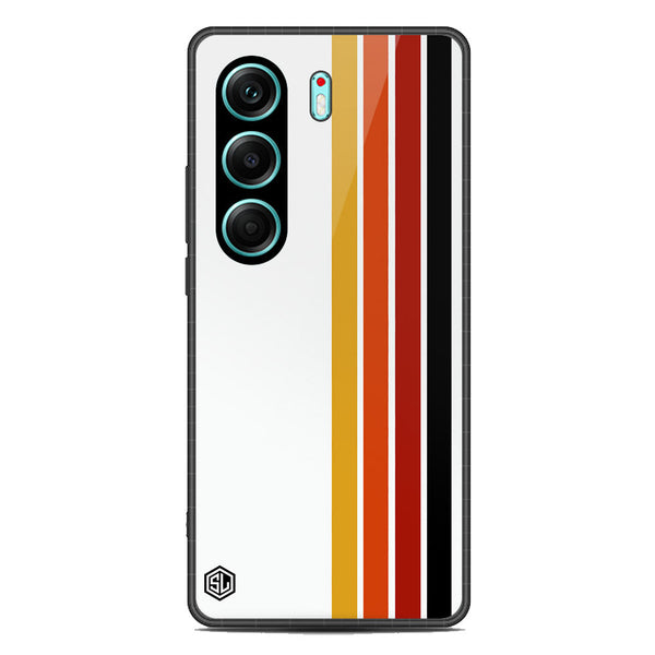 Retro Stripes Series Soft Phone Case - Metal Case - Design 4 - Tecno Camon 40 Pro