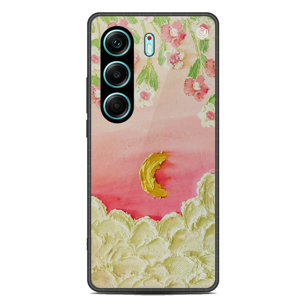 Floral Series Soft Phone Case - Metal Case - Design 7 - Tecno Camon 40 Pro