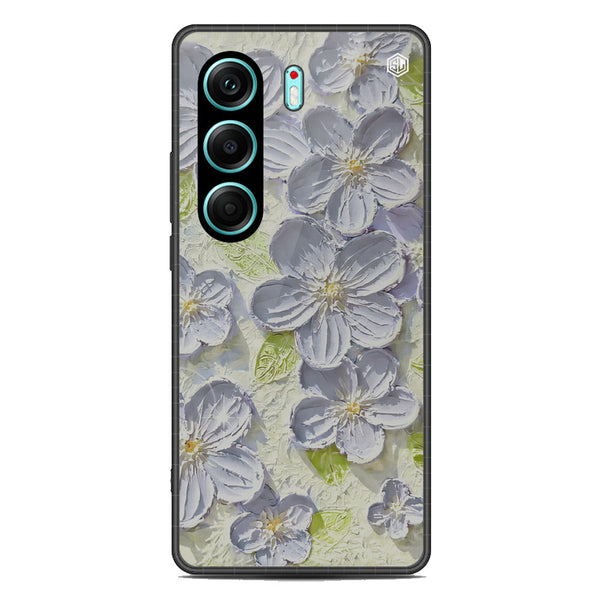 Floral Series Soft Phone Case - Metal Case - Design 12 - Tecno Camon 40 Pro
