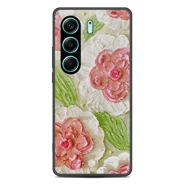 Floral Series Soft Phone Case - Metal Case - Design 13 - Tecno Camon 40 Pro