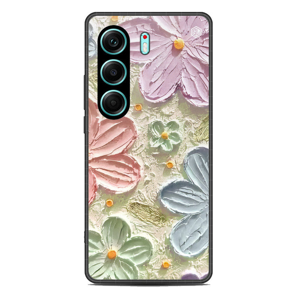 Floral Series Soft Phone Case - Metal Case - Design 15 - Tecno Camon 40 Pro