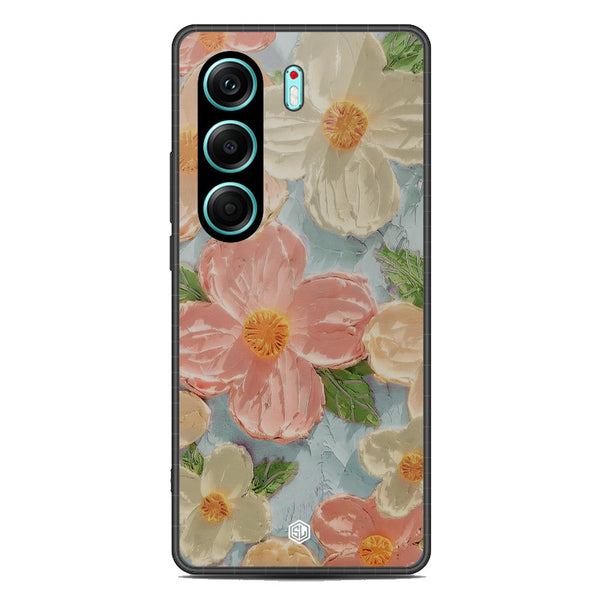 Floral Series Soft Phone Case - Metal Case - Design 16 - Tecno Camon 40 Pro