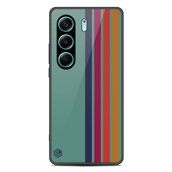 Retro Stripes Series Soft Phone Case - Metal Case - Design 5 - Tecno Camon 40 Pro
