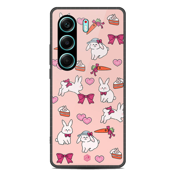 Cute Korean Design Series Soft Phone Case - Metal Case - Design 1 - Tecno Camon 40 Pro