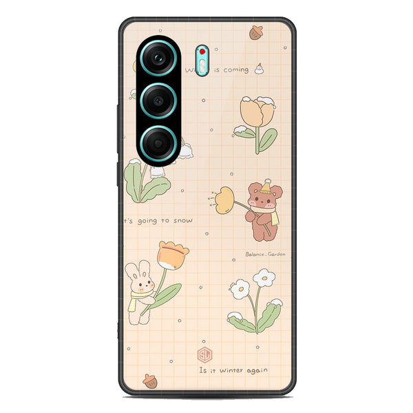 Cute Korean Design Series Soft Phone Case - Metal Case - Design 4 - Tecno Camon 40 Pro