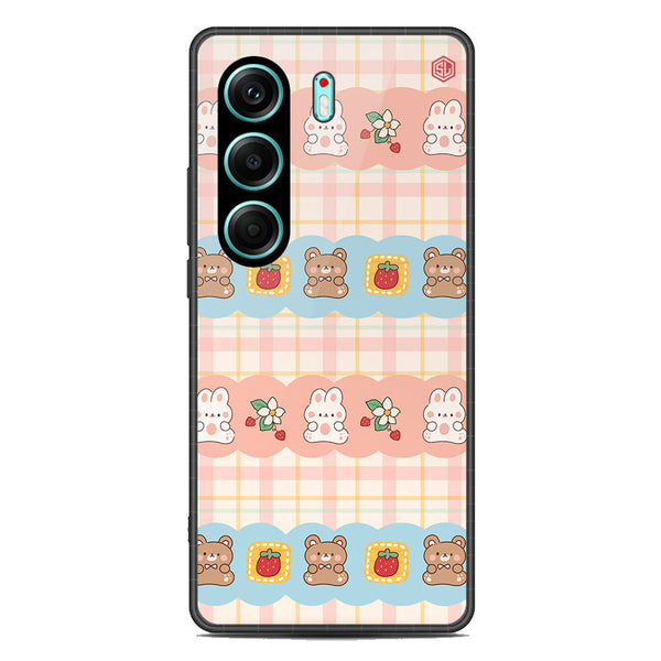 Cute Korean Design Series Soft Phone Case - Metal Case - Design 5 - Tecno Camon 40 Pro