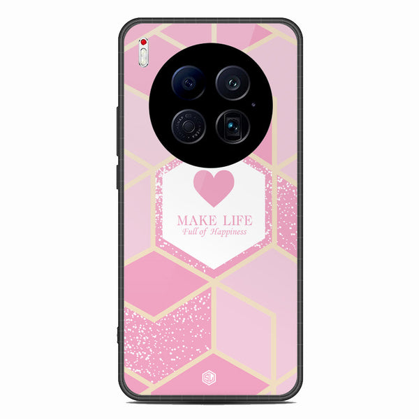 Happiness Series Soft Phone Case - Glass Case - Design 3 - Tecno Camon 40 Premier