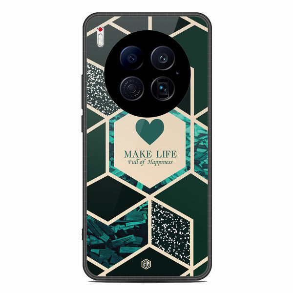 Happiness Series Soft Phone Case - Glass Case - Design 4 - Tecno Camon 40 Premier