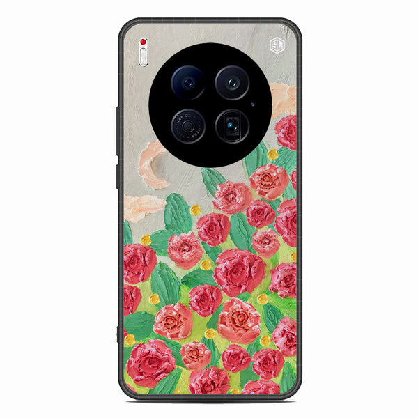 Floral Series Soft Phone Case - Glass Case - Design 10 - Tecno Camon 40 Premier