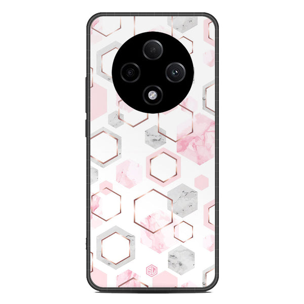 Stylish Marble Series Soft Phone Case - Metal Case - Design 4 - Oppo F27 Pro