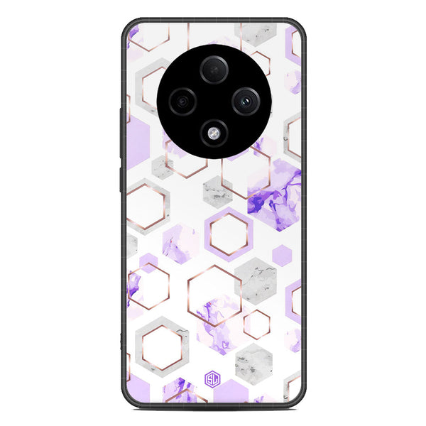 Stylish Marble Series Soft Phone Case - Metal Case - Design 5 - Oppo F27 Pro