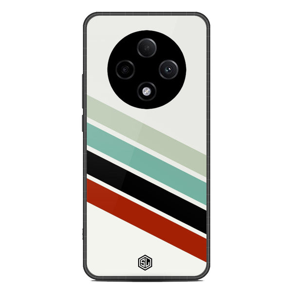 Retro Stripes Series Soft Phone Case - Metal Case - Design 2 - Oppo F27 Pro