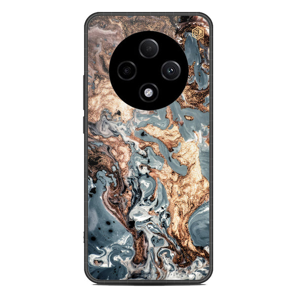 Marble Series Soft Phone Case - Metal Case - Design 5 - Oppo F27 Pro
